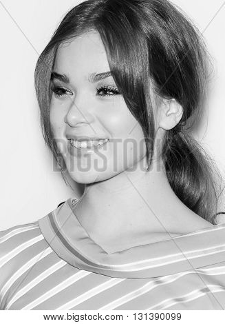 New York City USA - May 24 2016: Actress Hailee Steinfeld attends Swarovski #bebrilliant event at The Weather Room - Rockefeller Center