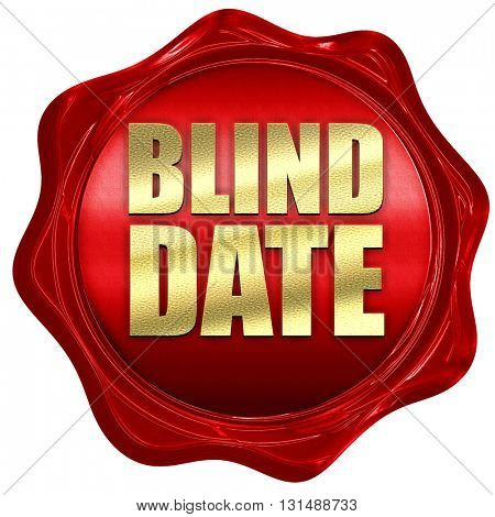 blind date, 3D rendering, a red wax seal