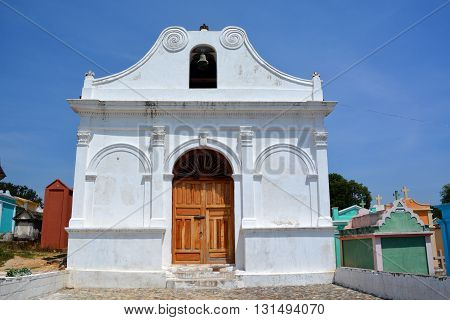 CHICHICASTENANGO GUSTEMALA APRIL 29 2016: Chichicastenango cemetery where family members paint the tombstone as a way of honoring the dead
