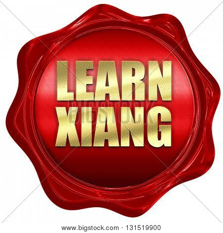 learn xiang, 3D rendering, a red wax seal