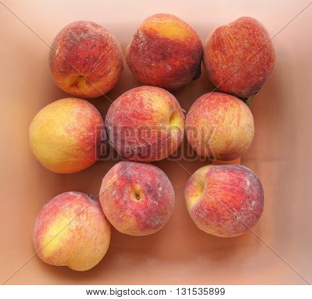 Many Peach Fruits