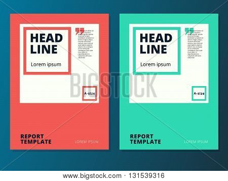 Abstract background corporate flyer brochure design in A4 size template