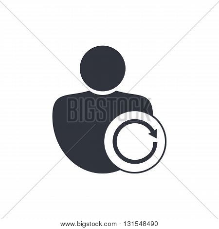 User Reload Icon In Vector Format. Premium Quality User Reload Symbol. Web Graphic User Reload Sign