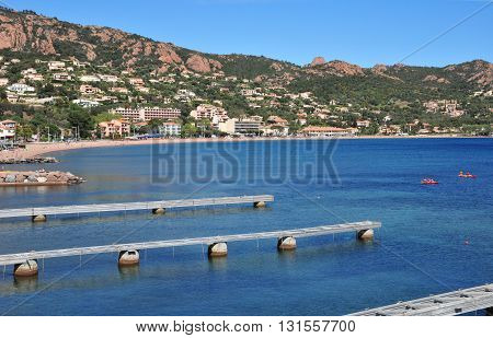 Saint Raphael France - april 14 2016 : the Esterel Massif