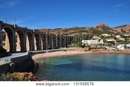 Saint Raphael France - april 14 2016 : the Esterel Massif