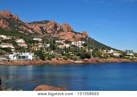 Saint Raphael France - april 14 2016 : the Esterel Massif