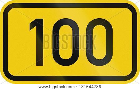 Numbered Highway Shield Of A German Bundesstrasse (federal Road)