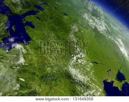 East Europe From Space