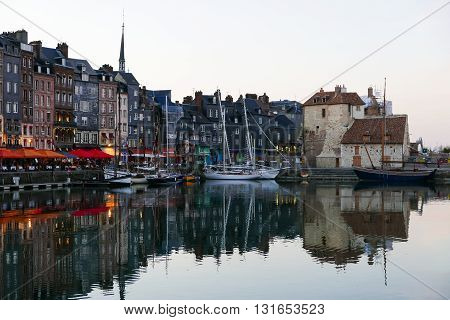 Evening In Honfleur Harbor, France (1)