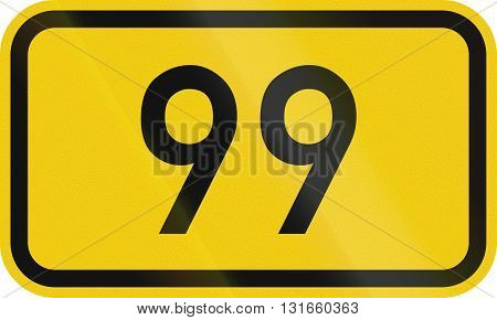 Numbered Highway Shield Of A German Bundesstrasse (federal Road)