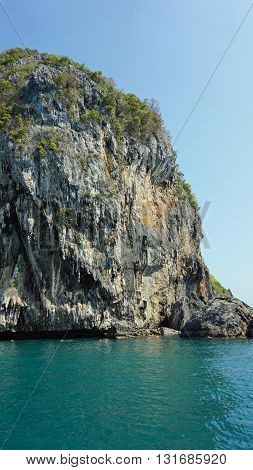 Limestone Rocks At Thailands Coast