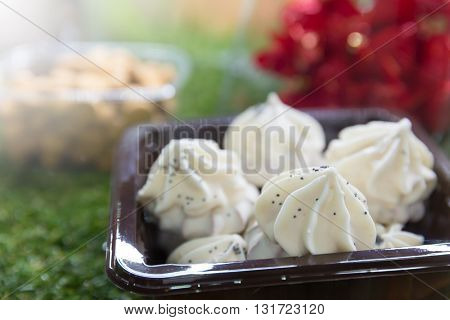 Sweet cakes in the box