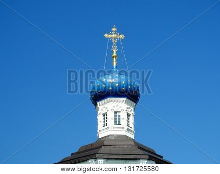 Dome of the church in Arzamas temple church cross history architecture Monastery Christianity Religion