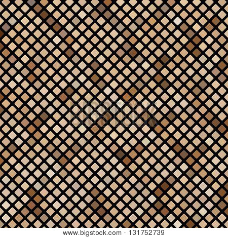 Brown mosaic imitating a snake skin. There is an option in the vector.