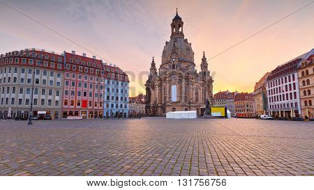 Neumarkt square in the old town of Dresden, Germany.