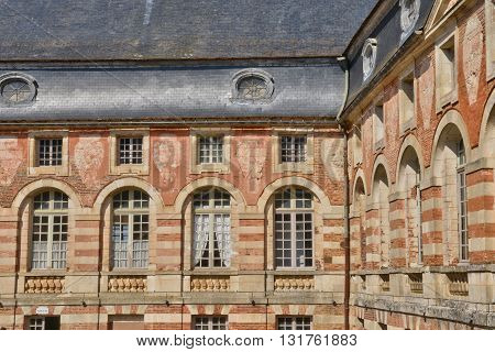 Saint Fargeau France - april 5 2015 : the medieval castle in spring