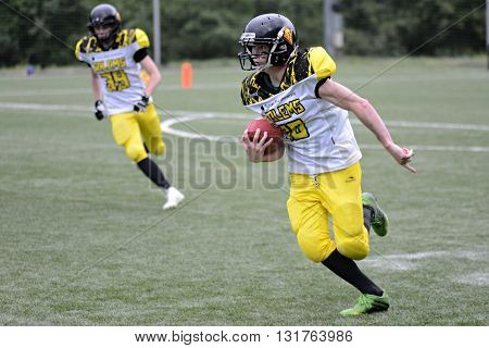 JIHLAVA 29/05/2016 _ Tomas Susser (GOL). 5.round of Czech Football League Division IV between the teams and Vysocina Gladiators and Zlín Golems.