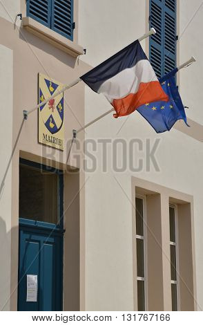 Moussy France - august 1 2015 : the city hall in summer