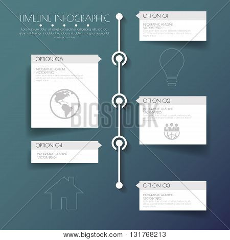 Stepdesign Flat Long Shadow Clean Number Timeline Template/graphic Or Website.vector/illu Stration.