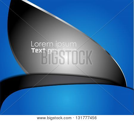 Blue background vector infographic information graphic for message and text design