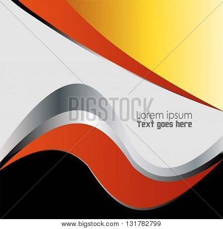 Orange paper background overlap dimension vector illustration message board for text and message design modern website