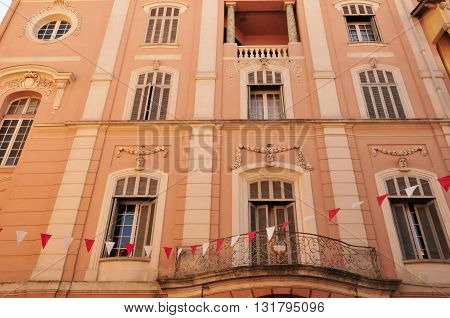 Frejus; France - april 16 2016 : old house in the city center
