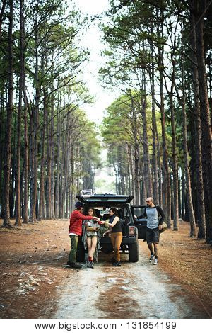 Roadtrip Camping Car Explore Adventure Concept
