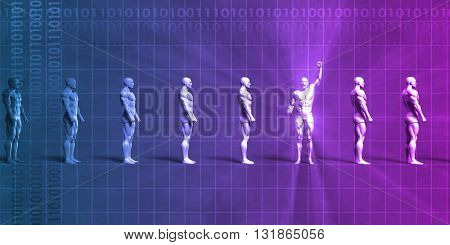 Fitness Goals and Star Athlete Performance as Concept 3D Illustration Render