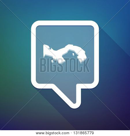 Long Shadow Tooltip Icon On A Gradient Background  With  The Panama Map