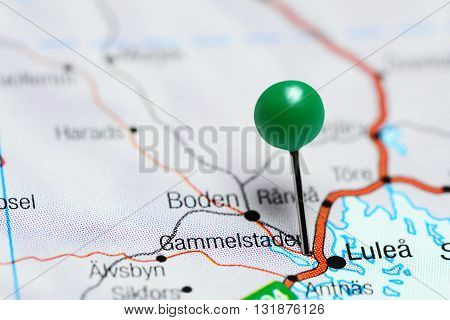 Gammelstaden pinned on a map of Sweden