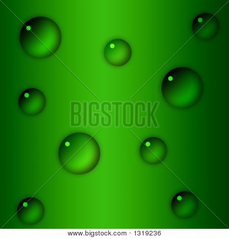 Gocce sopra verde