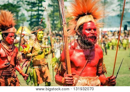Dancing Man In Papua New Guinea