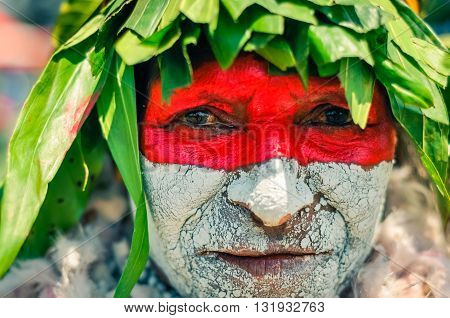 Womans Look In Papua New Guinea