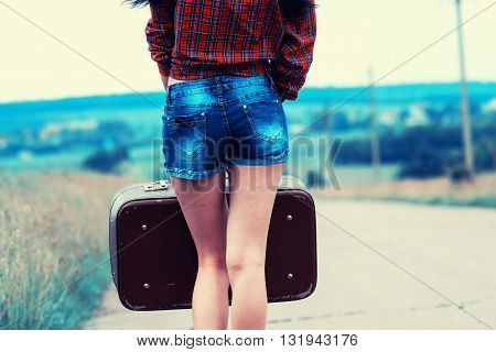 Beautiful Girl Stops The Car