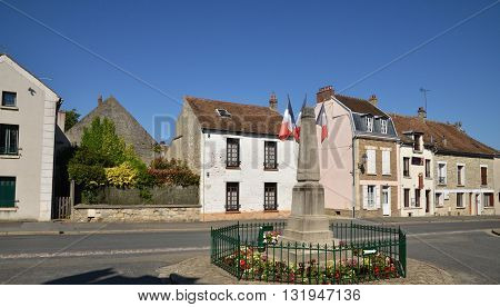Cormeilles en Vexin France - june 4 2015 : the picturesque village in summer