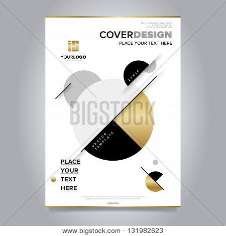 Creative brochure design with geometrical grapchics. Cover design. Annual report cover template. Creative leaflet cover. Brochure template. Business brochure cover. Anuual report layout. Concept of business presentation cover. Creative design elements. Br