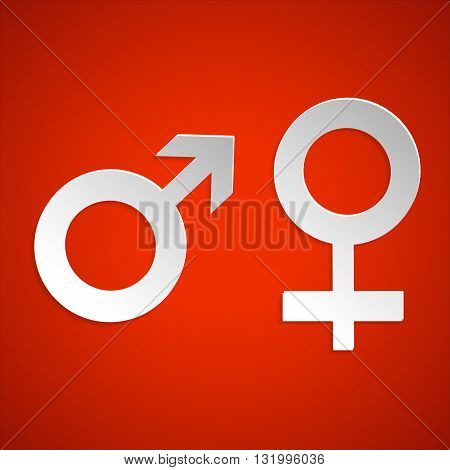Male and emale icon vector. Elegant male and female icon. Gender symbol. Sex