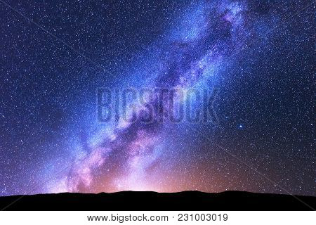 Milky Way Ant Stars. Space. Scenic Night Landscape