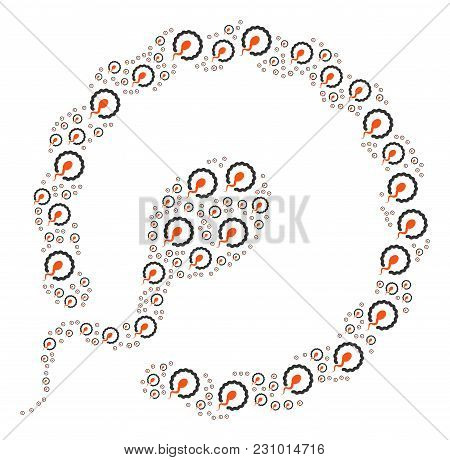Insemination Composition Composed In The Set Of Insemination Pictograms. Vector Iconized Collage Com