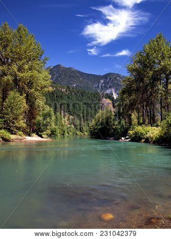 Mountain Rever  In Pembertin Valley British Columbia