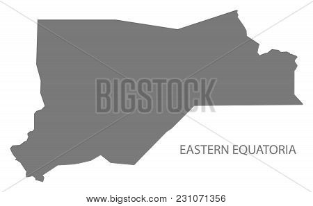 Eastern Equatoria Map Of South Sudan Grey Illustration Shape