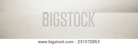 Belarus, Grodno, Molochnoe Lake. Winter Fishing Fishermen On Ice