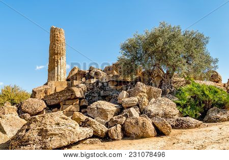 Archaeological Park Of The Valley Of The Temples In Agrigento, Sicily, Italy