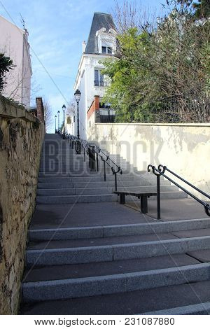 Cityscape Stairs Giving Acces To A Street