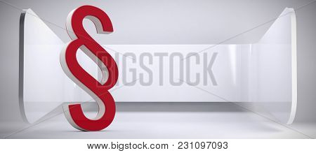Vector icon of section symbol against abstract room