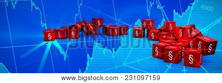 Vector icon of section symbol against stocks and shares