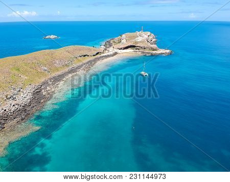 Beautiful Aerial Drone View Of Abrolhos, Bahia, Brazil