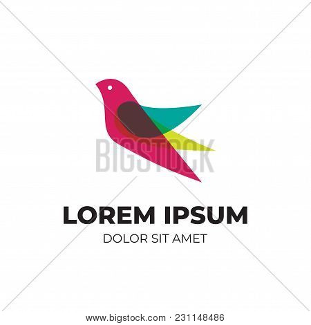 Abstract Modern Logo With Overlapping Vibrant Color