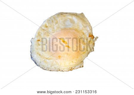 Over Easy Up Egg Frying Isolated On Black
