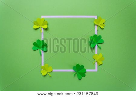 St.patrick's Day Shamrock Text Greeting Card Raster